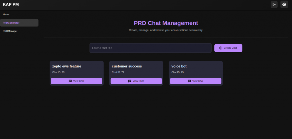 KAPPM - PRD Chat Management